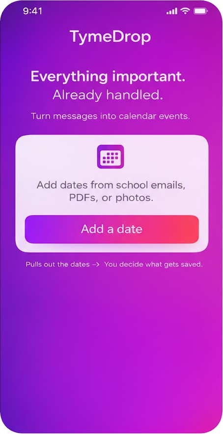 TymeDrop app screenshot